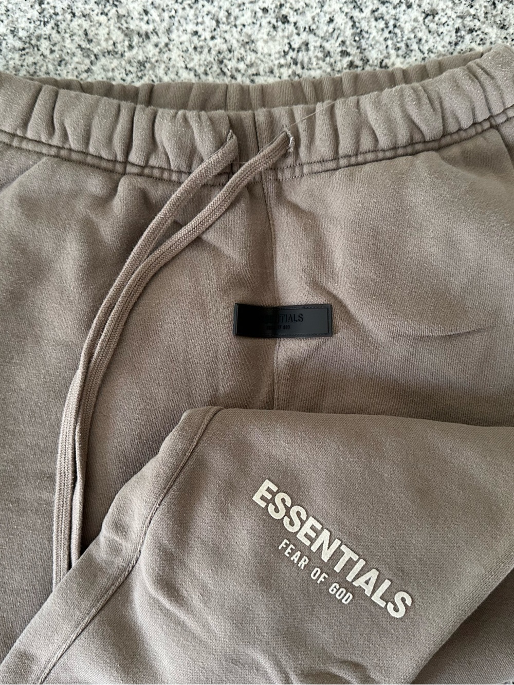 ESSENTIALS Fear of God Taupe Drawstring Fleece Men’s XS/Women’s S
